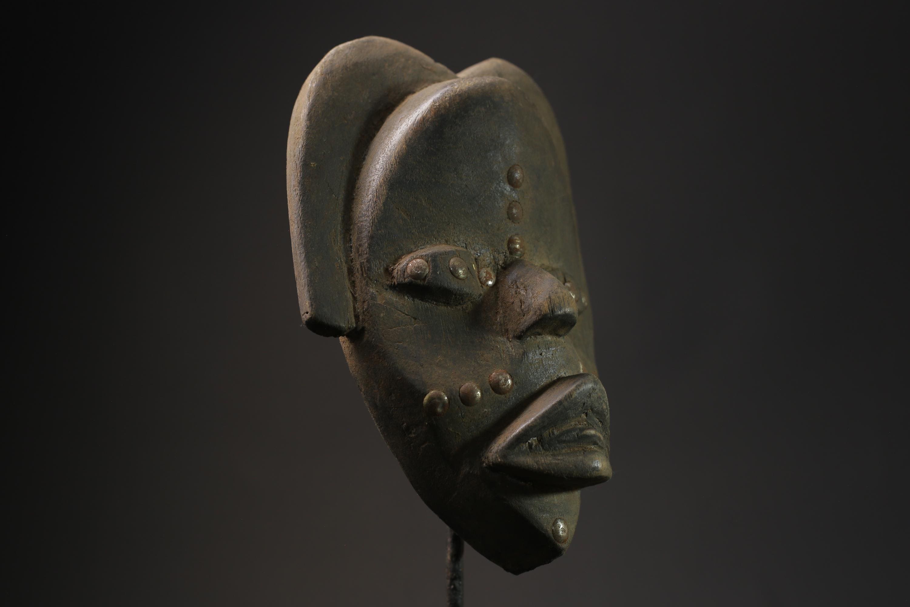 african wood mask antiques Tribal African Art Face Mask African Guro Baule masks for wall-8534