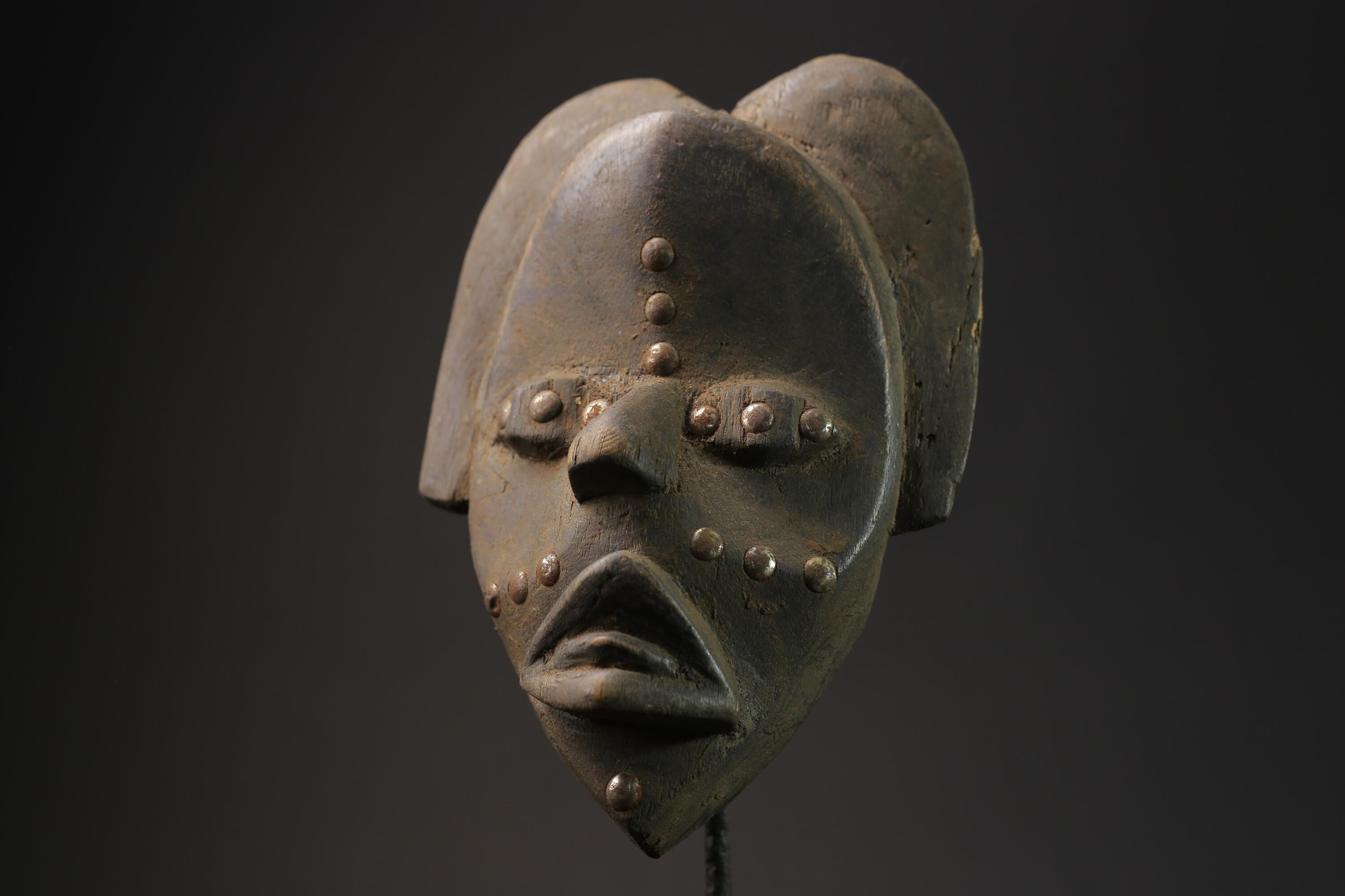african wood mask antiques Tribal African Art Face Mask African Guro Baule masks for wall-8534