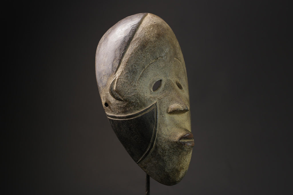 African Tribal Face Mask Wood Hand Carved art Fang of Gabon masks for wall-5609