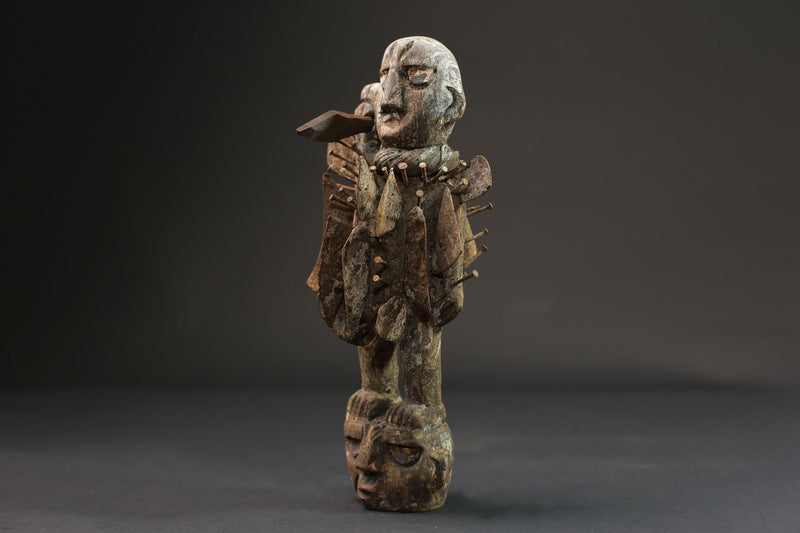 African Wood Figures African Figures Carved Power Figure Nkisi N'kondi-G2675