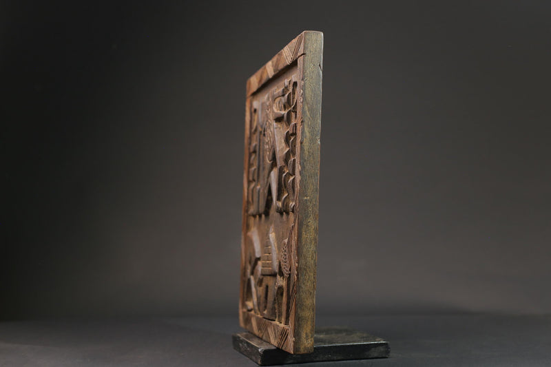 African Dogon Door Carved Wood Granary Door Tribe Mali Granary Door-G2681