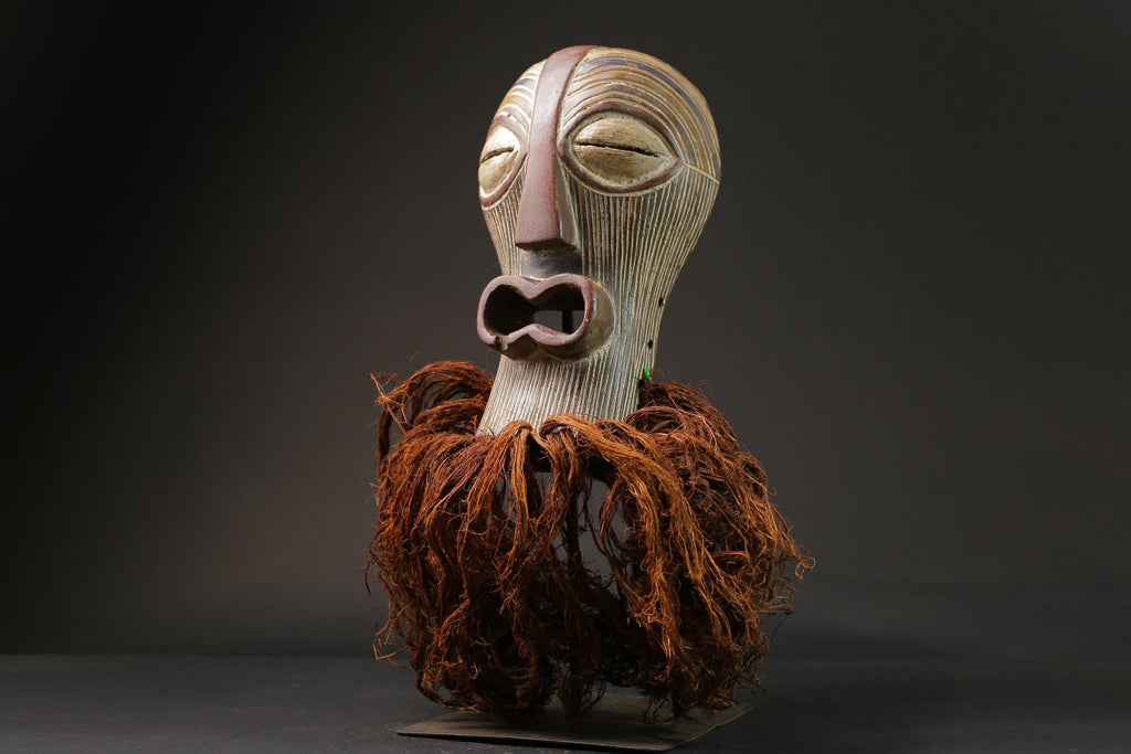 African Hand Carved mask collectors handmade antique Luba Songye masks Masks for wall-G2684