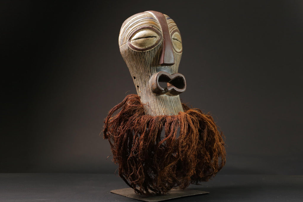 African Hand Carved mask collectors handmade antique Luba Songye masks Masks for wall-G2684