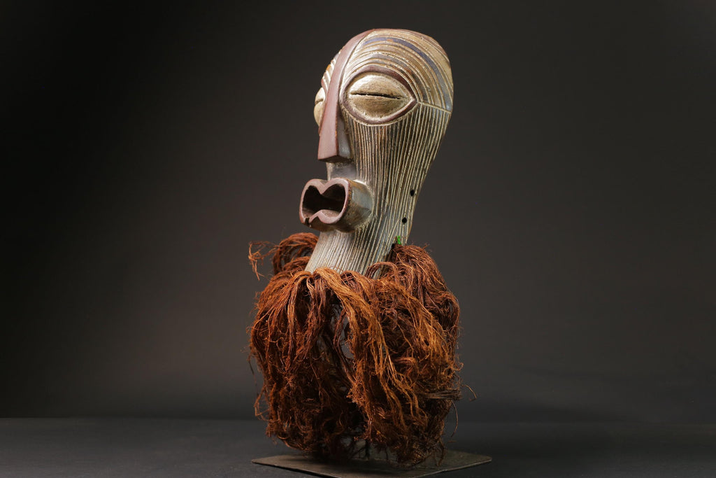 African Hand Carved mask collectors handmade antique Luba Songye masks Masks for wall-G2684