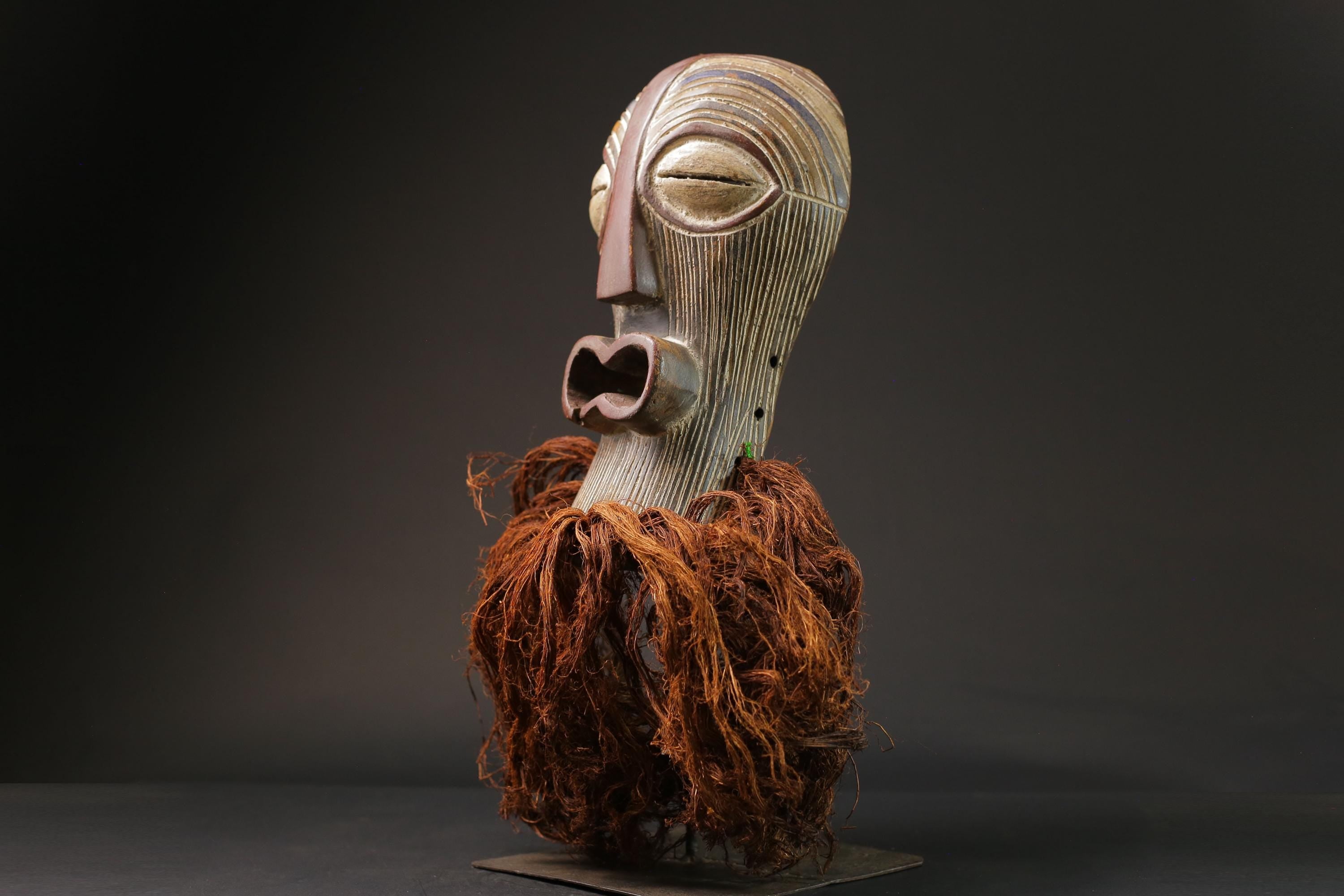 African Hand Carved mask collectors handmade antique Luba Songye masks Masks for wall-G2684
