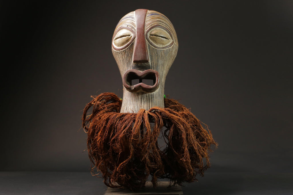 African Hand Carved mask collectors handmade antique Luba Songye masks Masks for wall-G2684