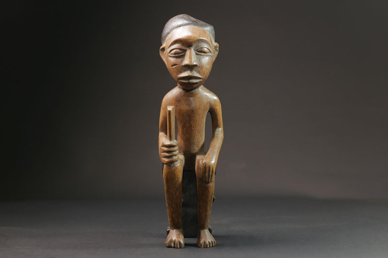 African Tribal Art Wooden Carved Statue Tribal Wood Fang Figurine Tribe-G1050