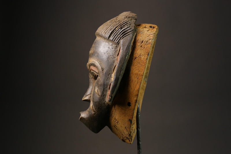 African wood mask antiques Vintage Carved Wood Hanging Baule Guro Female Masks for wall-7315