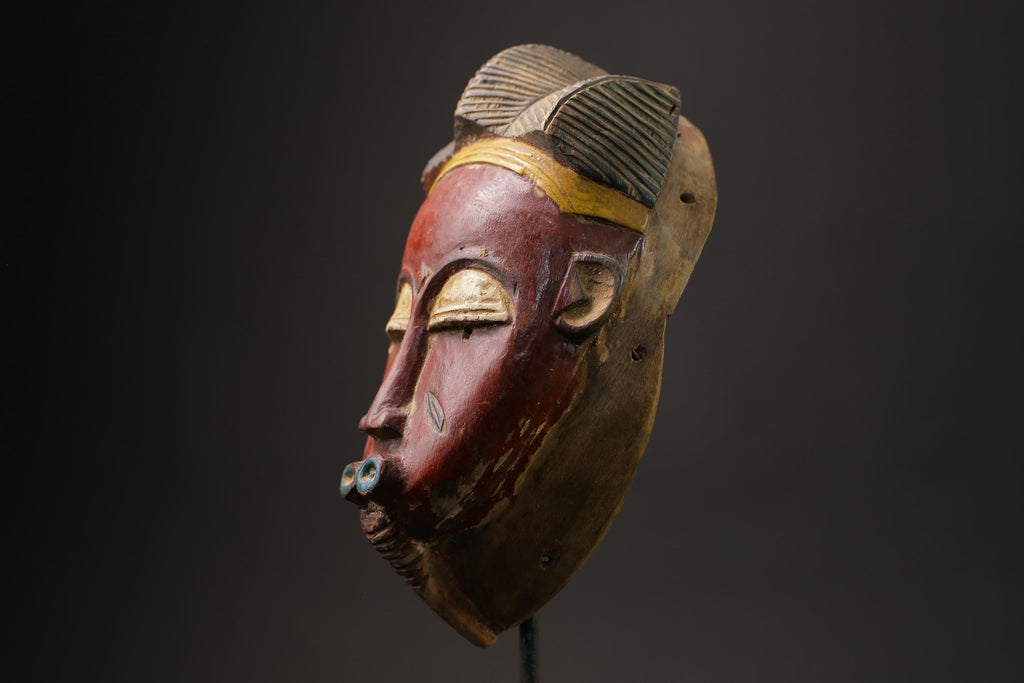 African Antiques Mid-century Wall Hanging Collectibles Wall Art Baule masks for wall-G2434