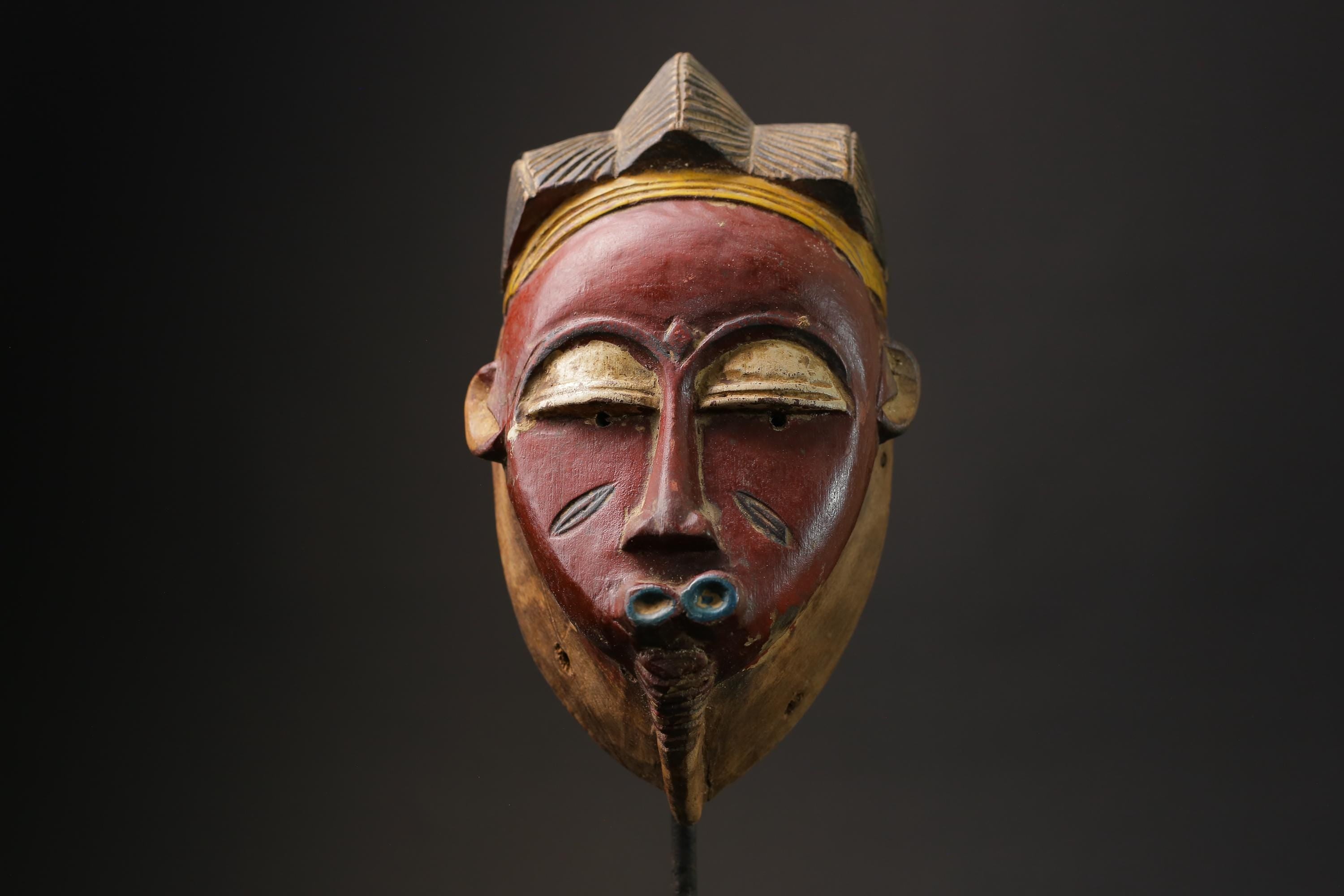 African Antiques Mid-century Wall Hanging Collectibles Wall Art Baule masks for wall-G2434