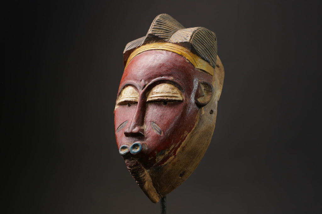 African Antiques Mid-century Wall Hanging Collectibles Wall Art Baule masks for wall-G2434