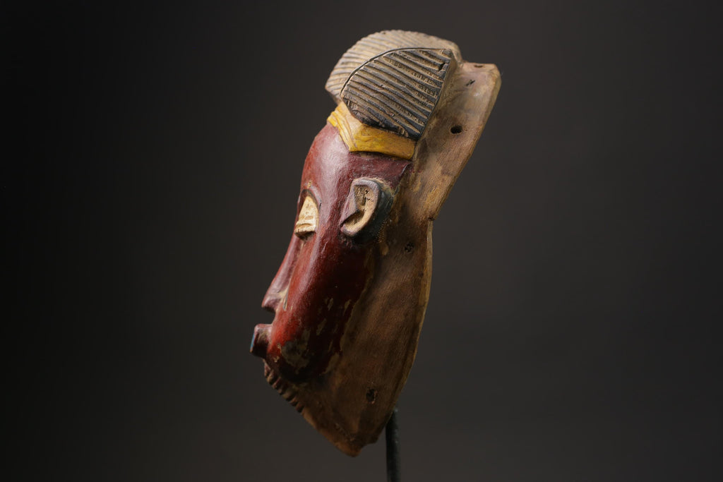 African Antiques Mid-century Wall Hanging Collectibles Wall Art Baule masks for wall-G2434