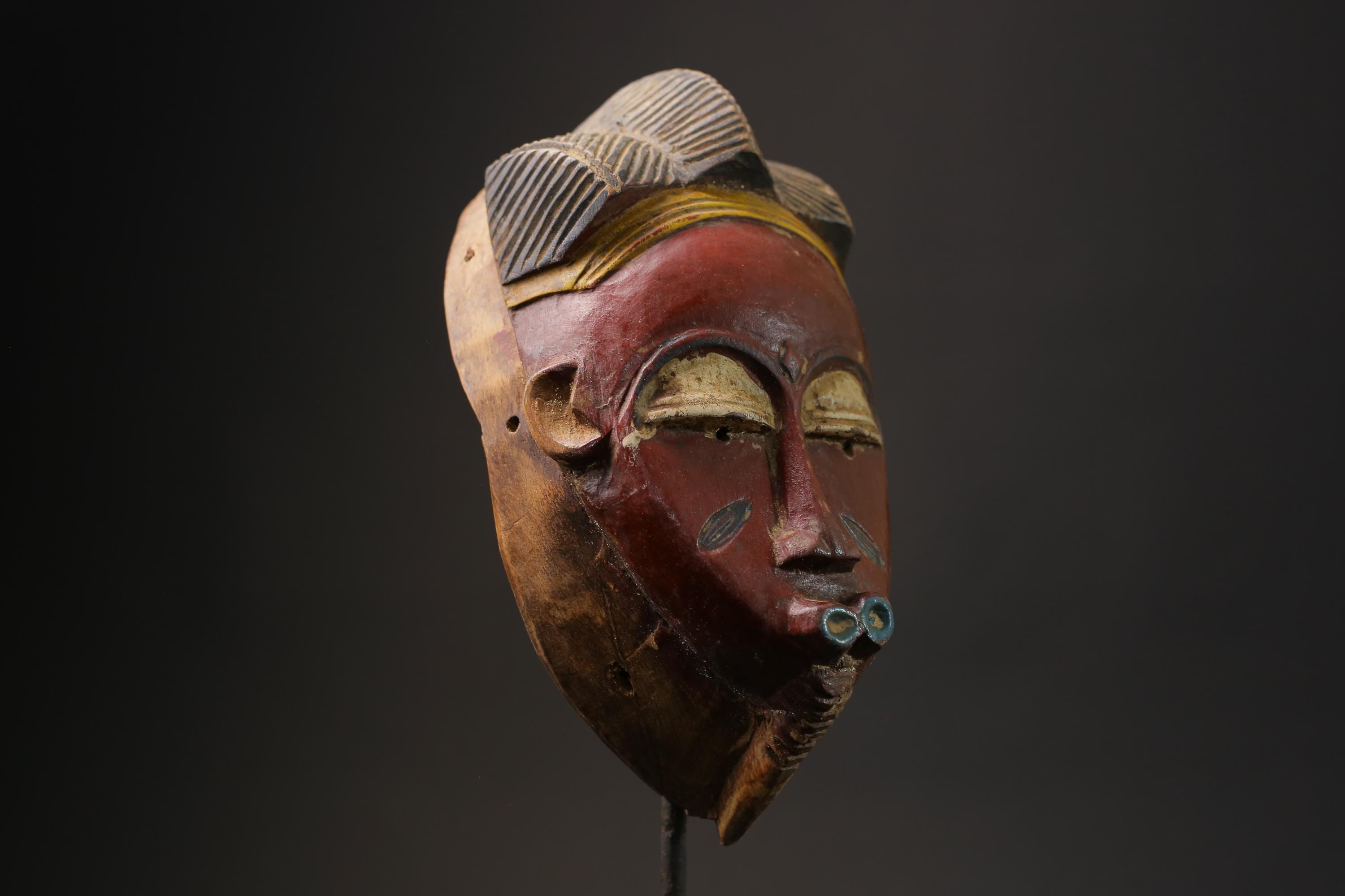 African Antiques Mid-century Wall Hanging Collectibles Wall Art Baule masks for wall-G2434