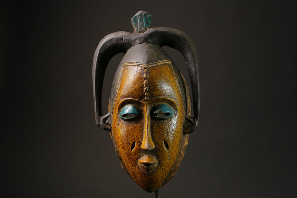 African mask antiques tribal Face vintage Wood Carved Hanging Guro Masks for wall-G2698