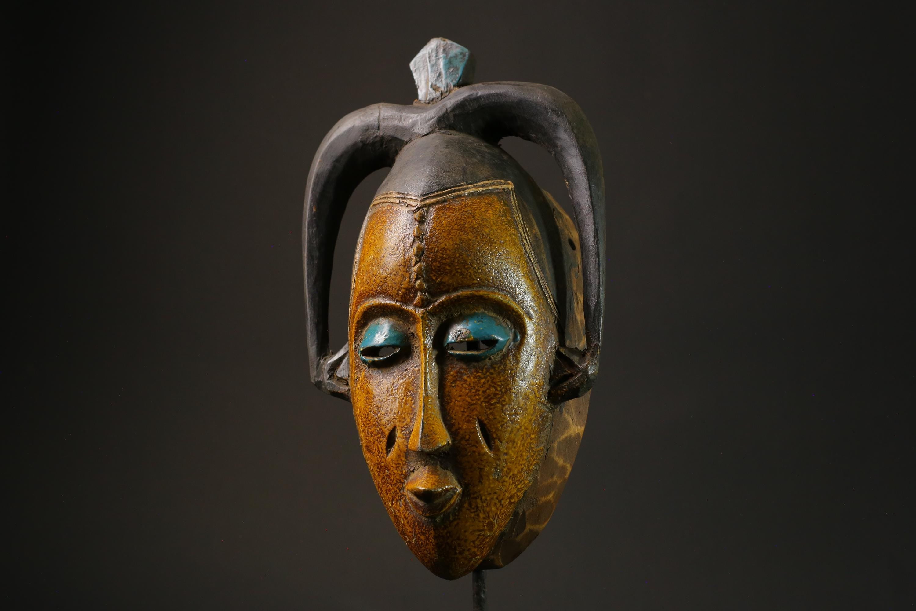 African mask antiques tribal Face vintage Wood Carved Hanging Guro Masks for wall-G2698