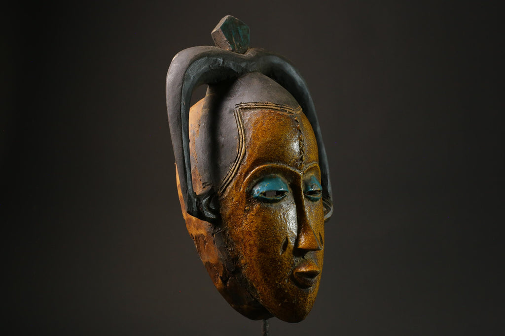African mask antiques tribal Face vintage Wood Carved Hanging Guro Masks for wall-G2698
