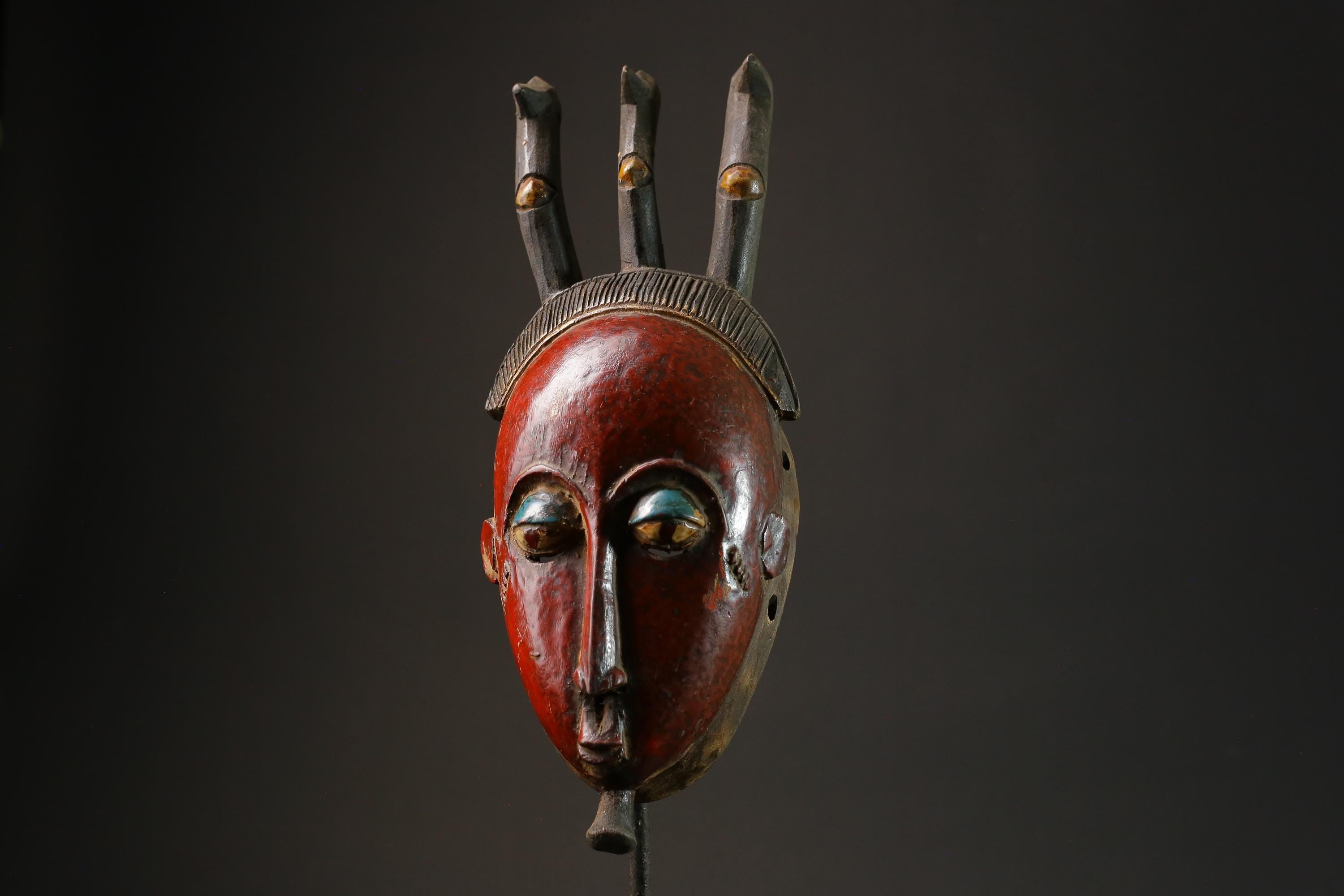 African mask antiques tribal Face vintage Wood Carved Hanging Guro Masks for wall-G2702