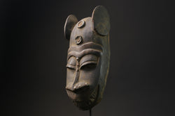 African Mask Antiques Tribal Face Vintage Wood Carved Yaure Guro masks for wall-8548