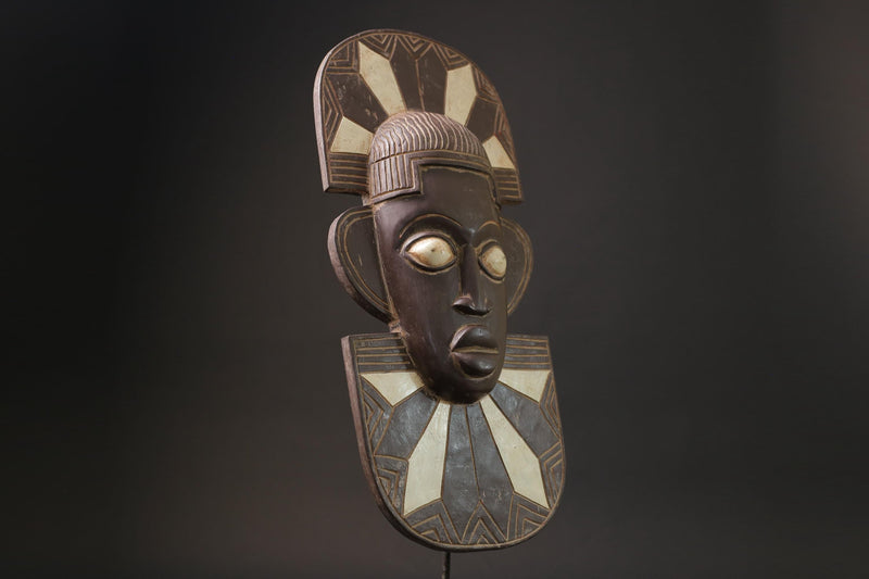 African Mask Ashanti Queen Wood Ghana Handmade Queen masks for wall-7055