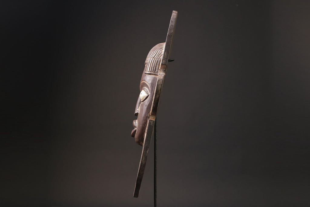 African Mask Ashanti Queen Wood Ghana Handmade Queen masks for wall-7055