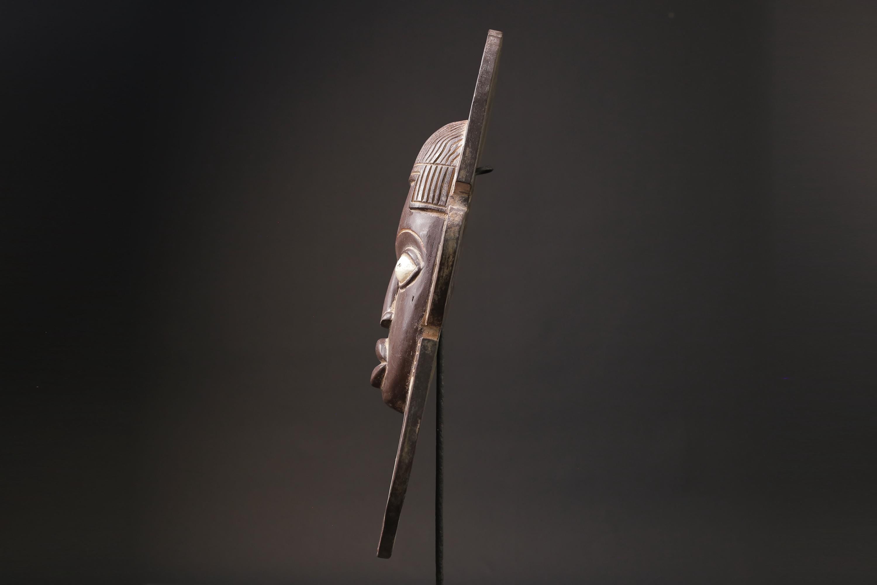 African Mask Ashanti Queen Wood Ghana Handmade Queen masks for wall-7055