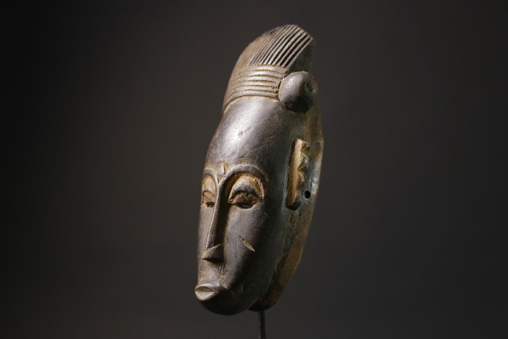 African Mask Tribal Face Wall Art Original African Guro Gu Mask Home Décor-8556