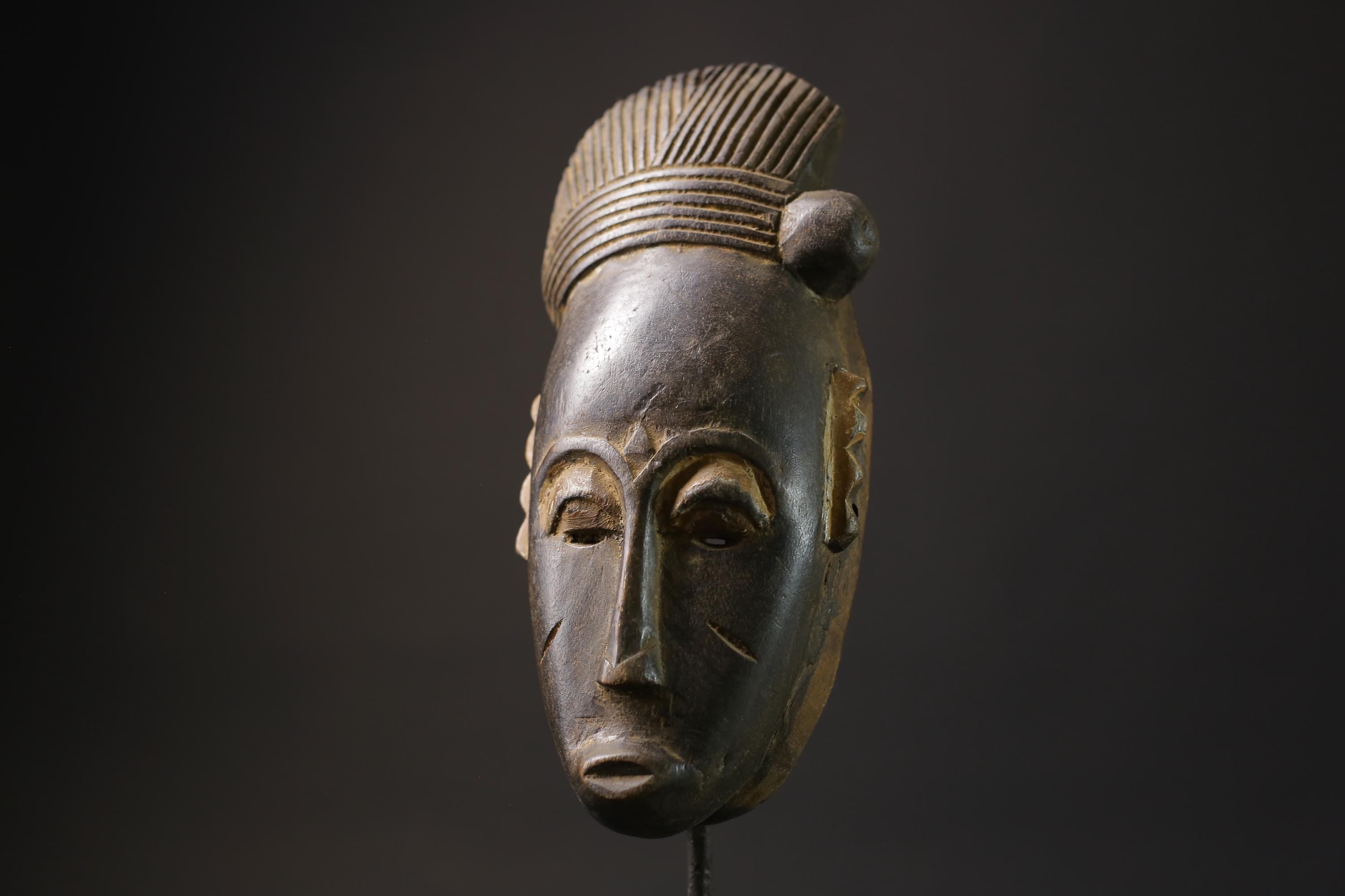 African Mask Tribal Face Wall Art Original African Guro Gu Mask Home Décor-8556