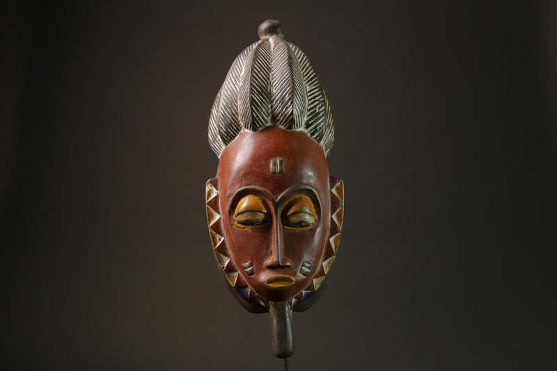 African wood mask Red Mask Of The Guru Tribe Full Of Hand Masks for wall-7357