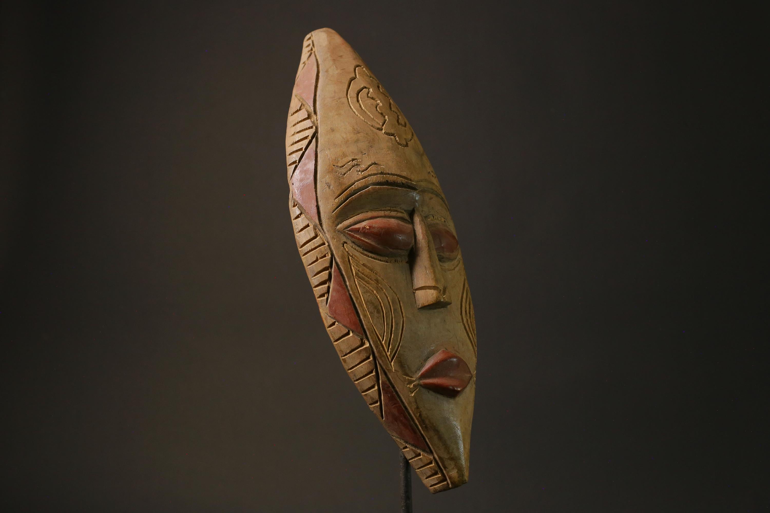 African wood mask antiques piece Vintage Wall Hanging Dan Masks for wall-G1060