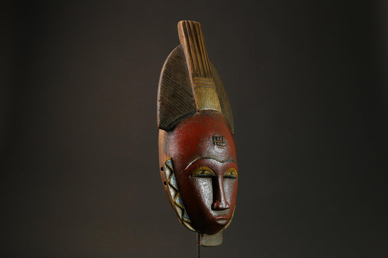 African Antique wood Hand Beautiful african mask Wood guro Masks for wall-8783