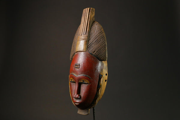 African Antique wood Hand Beautiful african mask Wood guro Masks for wall-8783