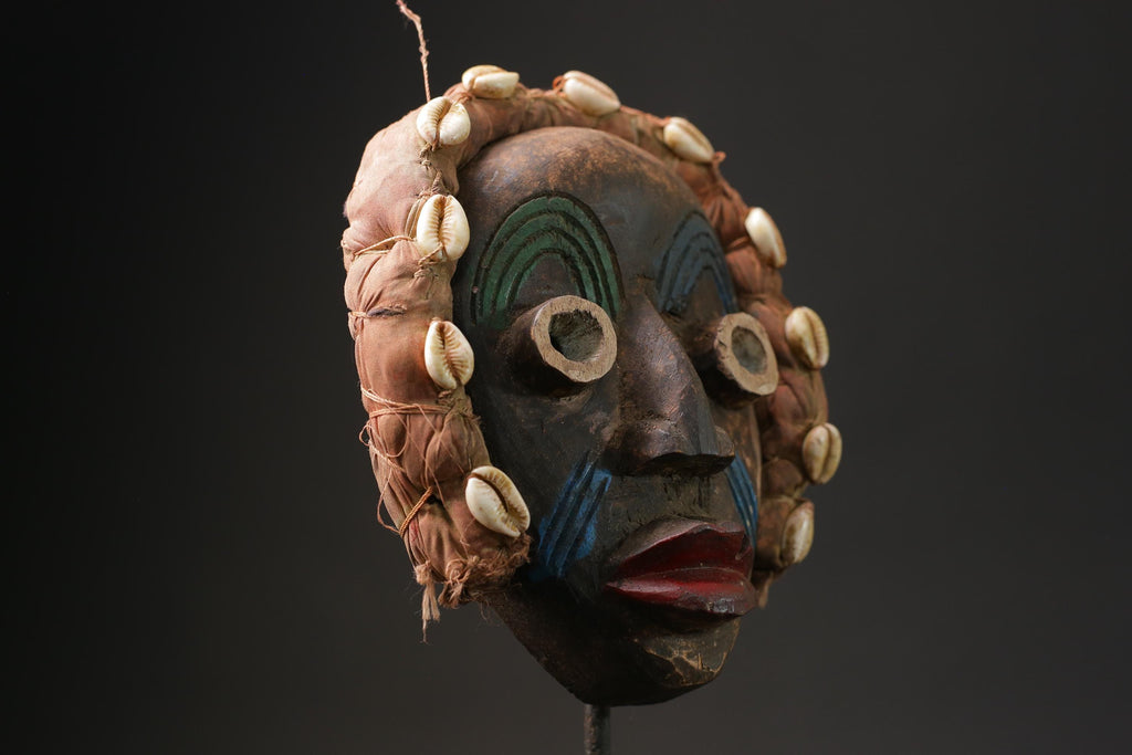 African mask Home Décor Wood Tribal Carving Tribal Mask Dan Kran masks for wall-9834
