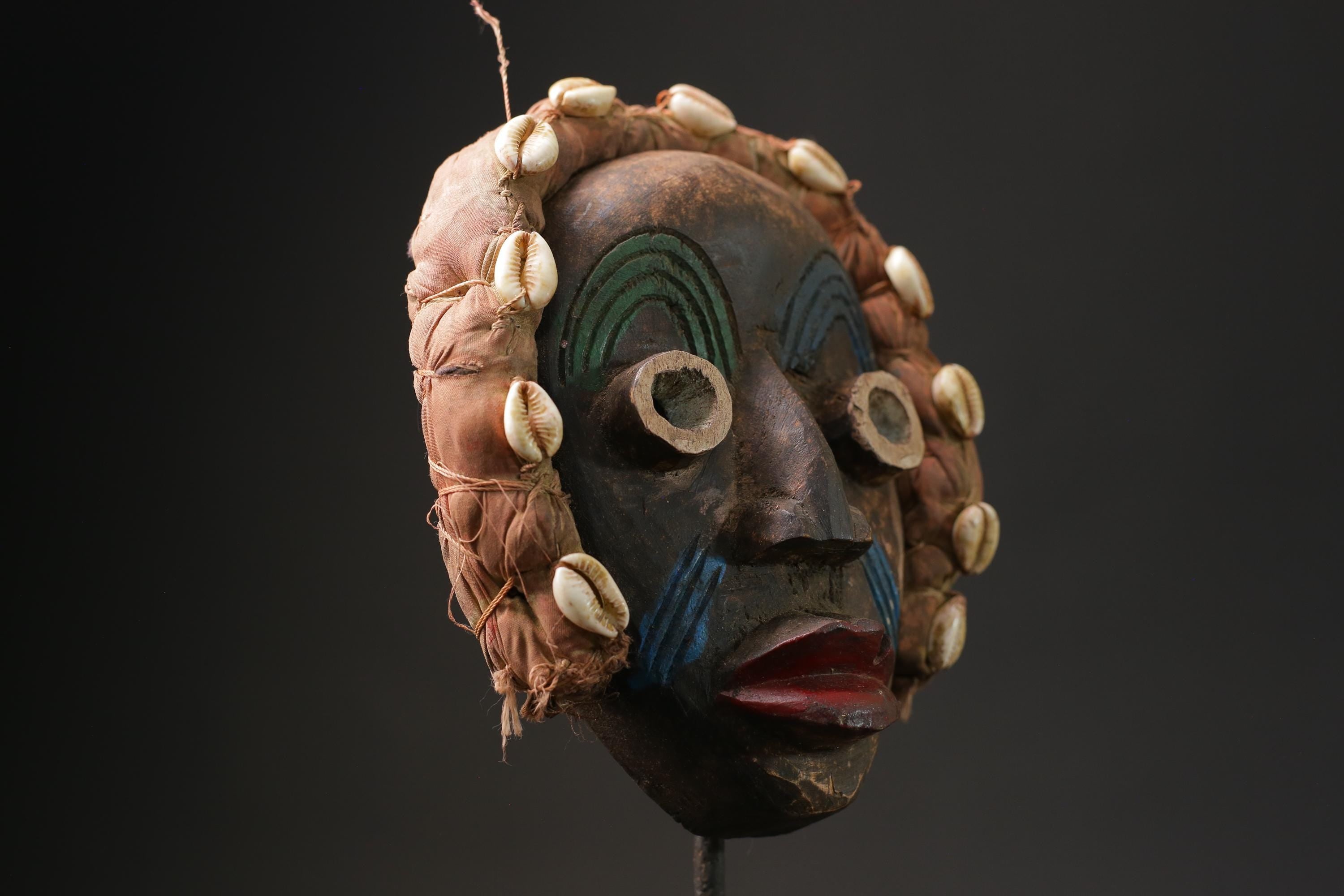 African mask Home Décor Wood Tribal Carving Tribal Mask Dan Kran masks for wall-9834