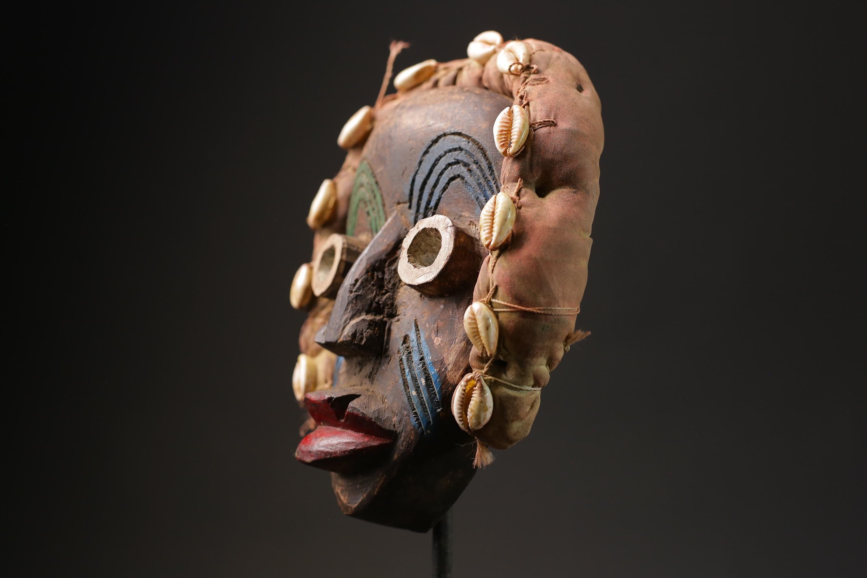 African mask Home Décor Wood Tribal Carving Tribal Mask Dan Kran masks for wall-9834