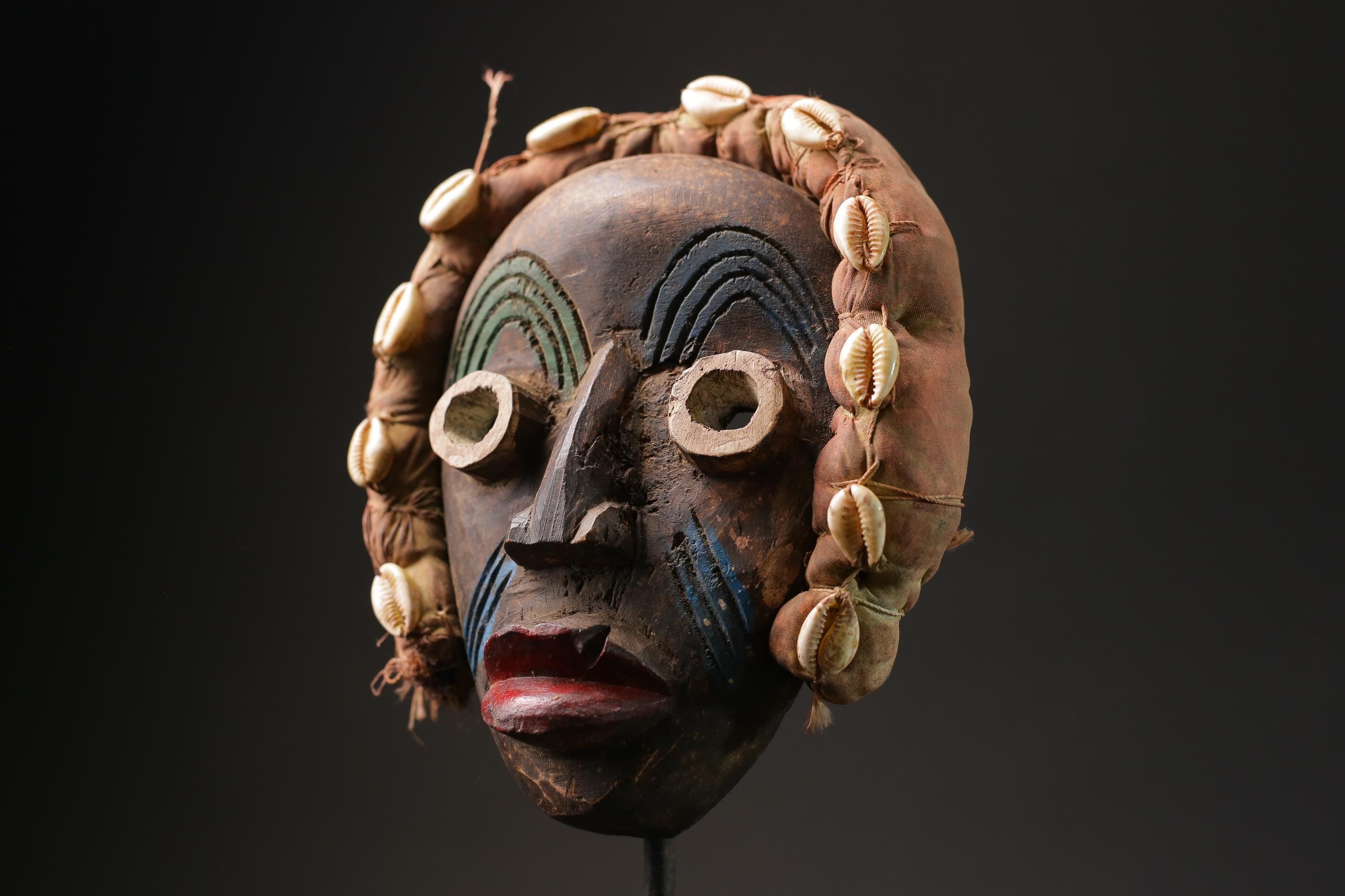 African mask Home Décor Wood Tribal Carving Tribal Mask Dan Kran masks for wall-9834