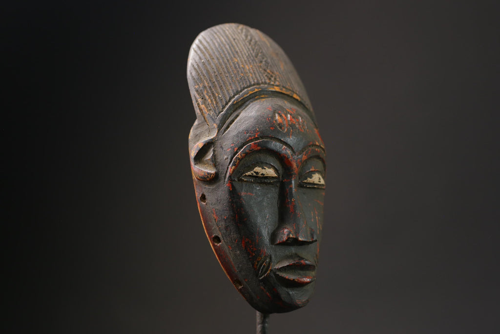 African wood mask antiques Face Vintage Wood Carved Hanging Guro masks for wall-9756