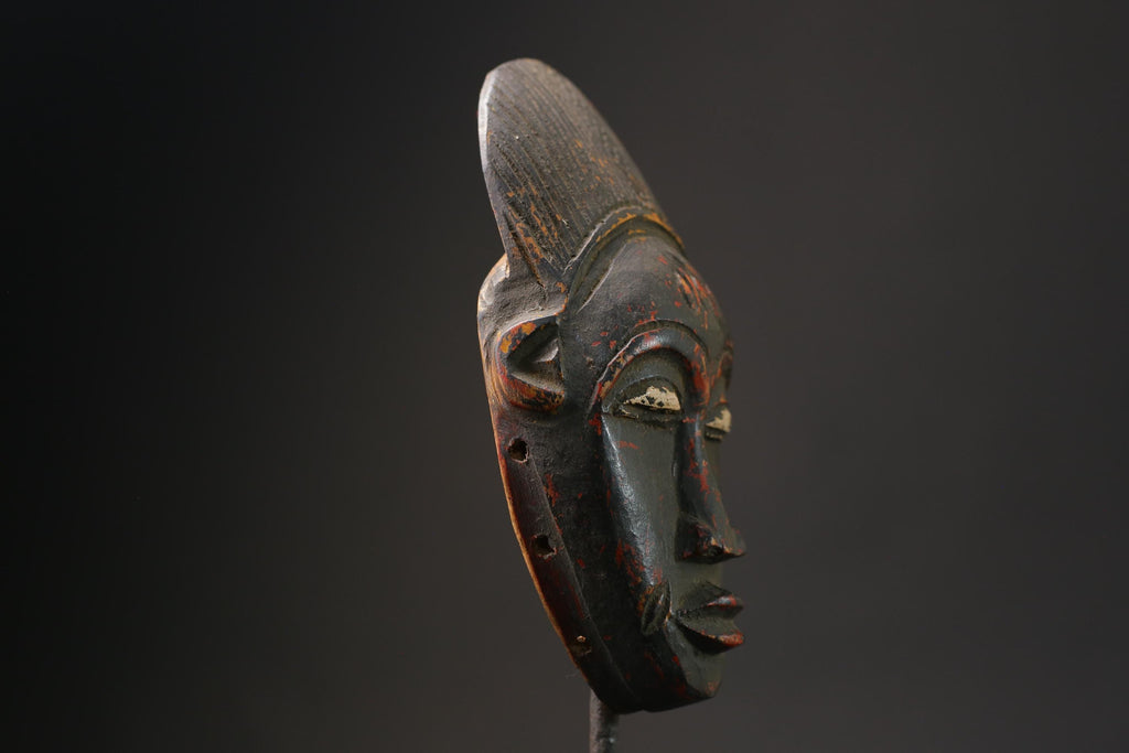 African wood mask antiques Face Vintage Wood Carved Hanging Guro masks for wall-9756
