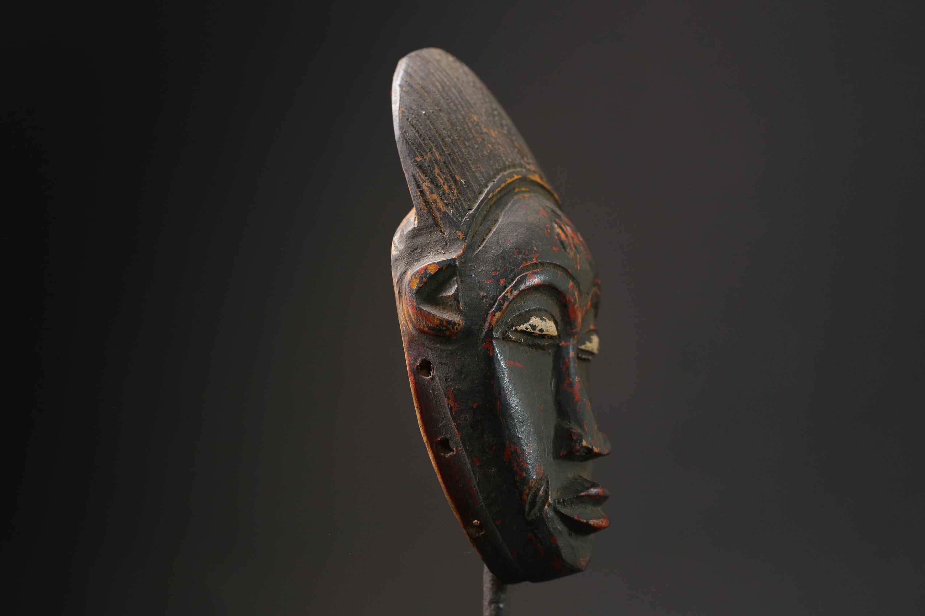 African wood mask antiques Face Vintage Wood Carved Hanging Guro masks for wall-9756