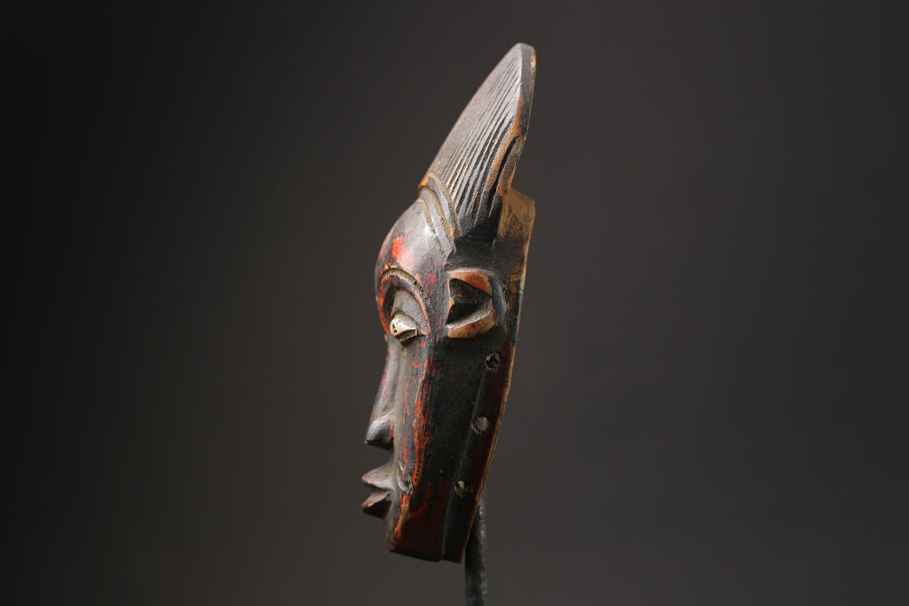 African wood mask antiques Face Vintage Wood Carved Hanging Guro masks for wall-9756