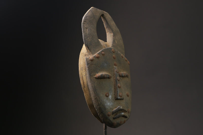 African wood mask antiques Guru Tribe Art Vintage Baule Mask Wall Tribal-8568