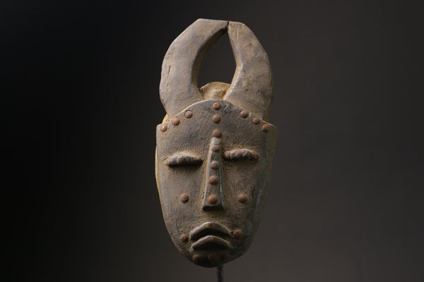 African wood mask antiques Guru Tribe Art Vintage Baule Mask Wall Tribal-8568