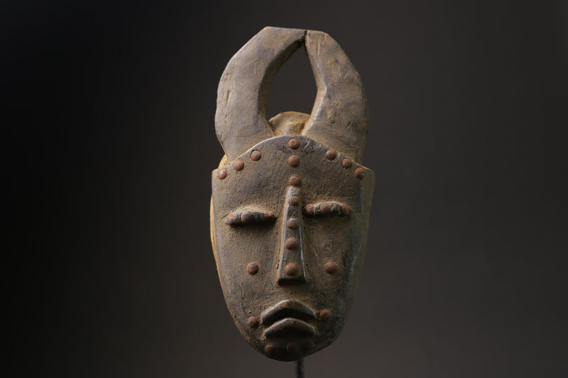 African wood mask antiques Guru Tribe Art Vintage Baule Mask Wall Tribal-8568