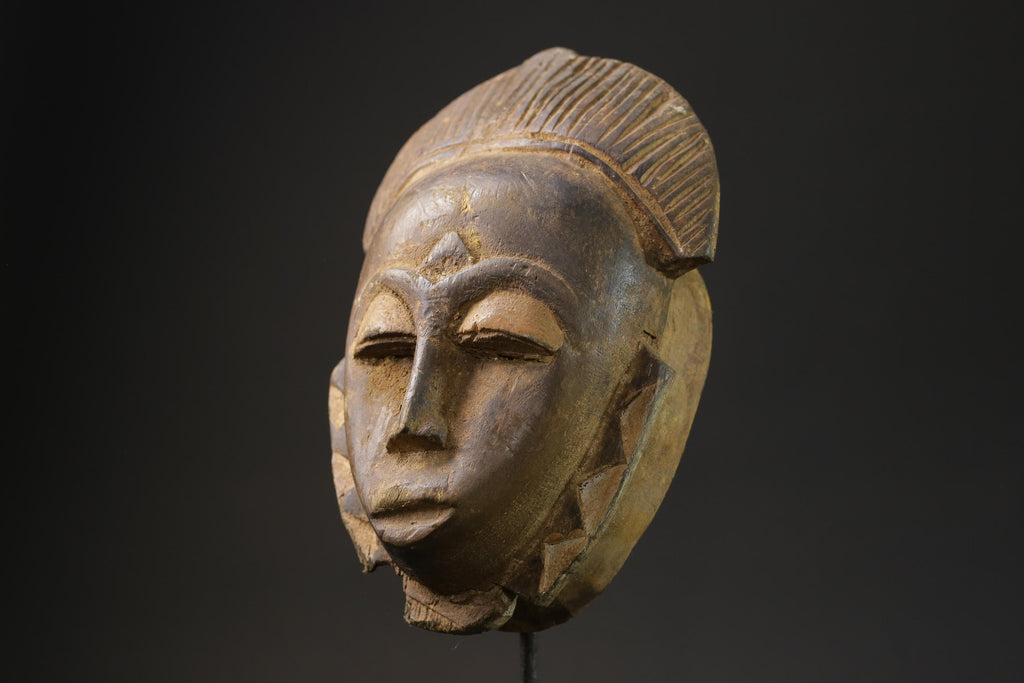 African mask antiques tribal Face vintage Wood Carved Hanging guro Masks for wall-5672