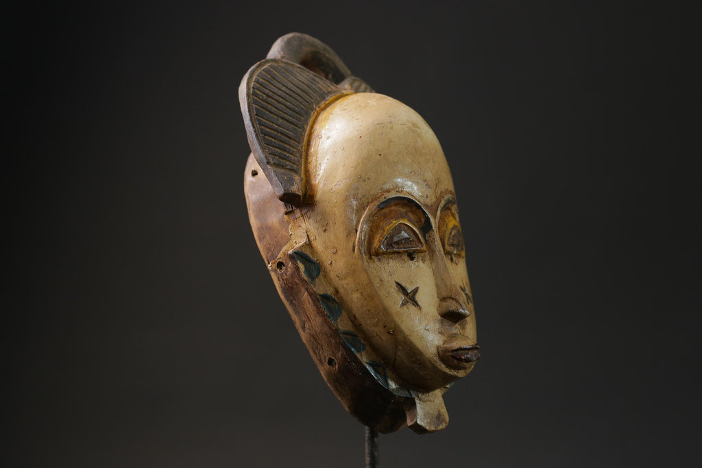 African mask antiques tribal Face vintage Wood Carved Hanging guro Masks for wall-G2441