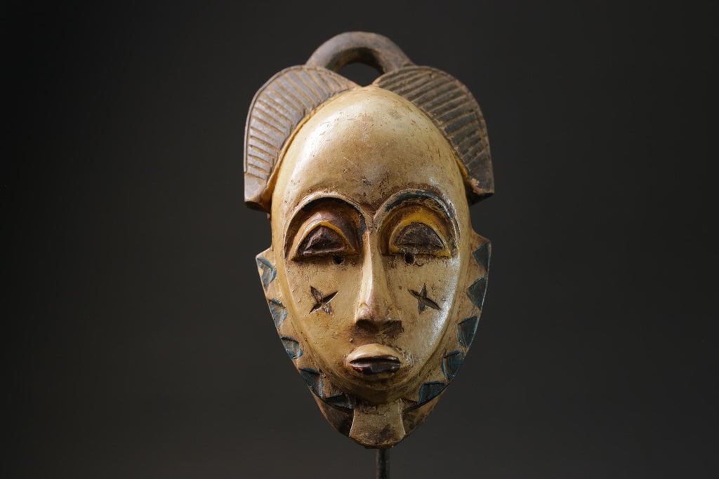 African mask antiques tribal Face vintage Wood Carved Hanging guro Masks for wall-G2441