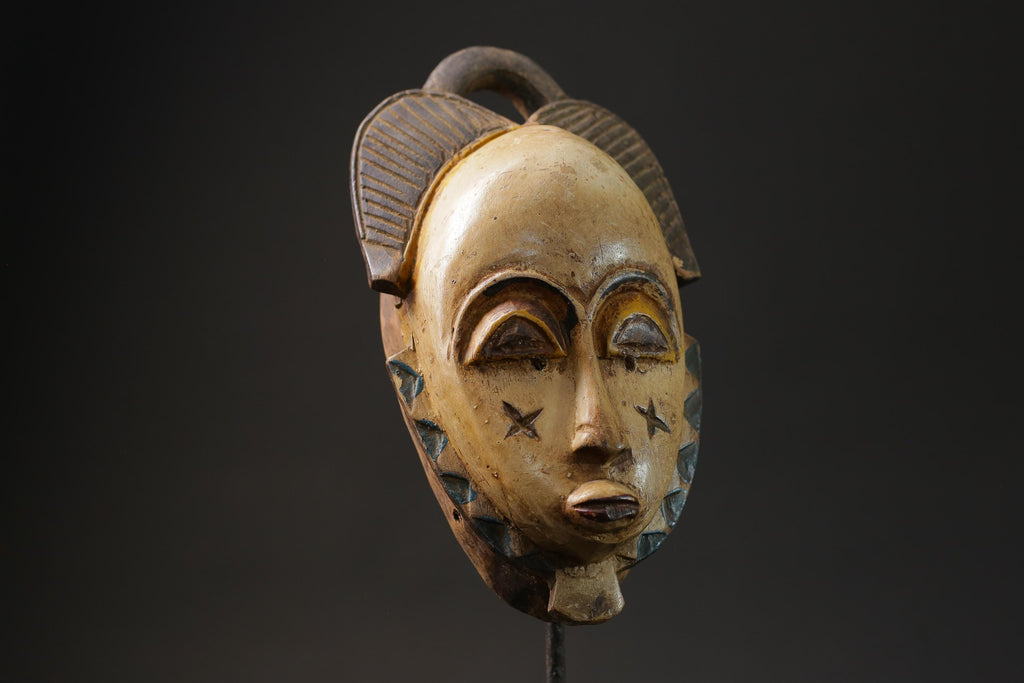African mask antiques tribal Face vintage Wood Carved Hanging guro Masks for wall-G2441