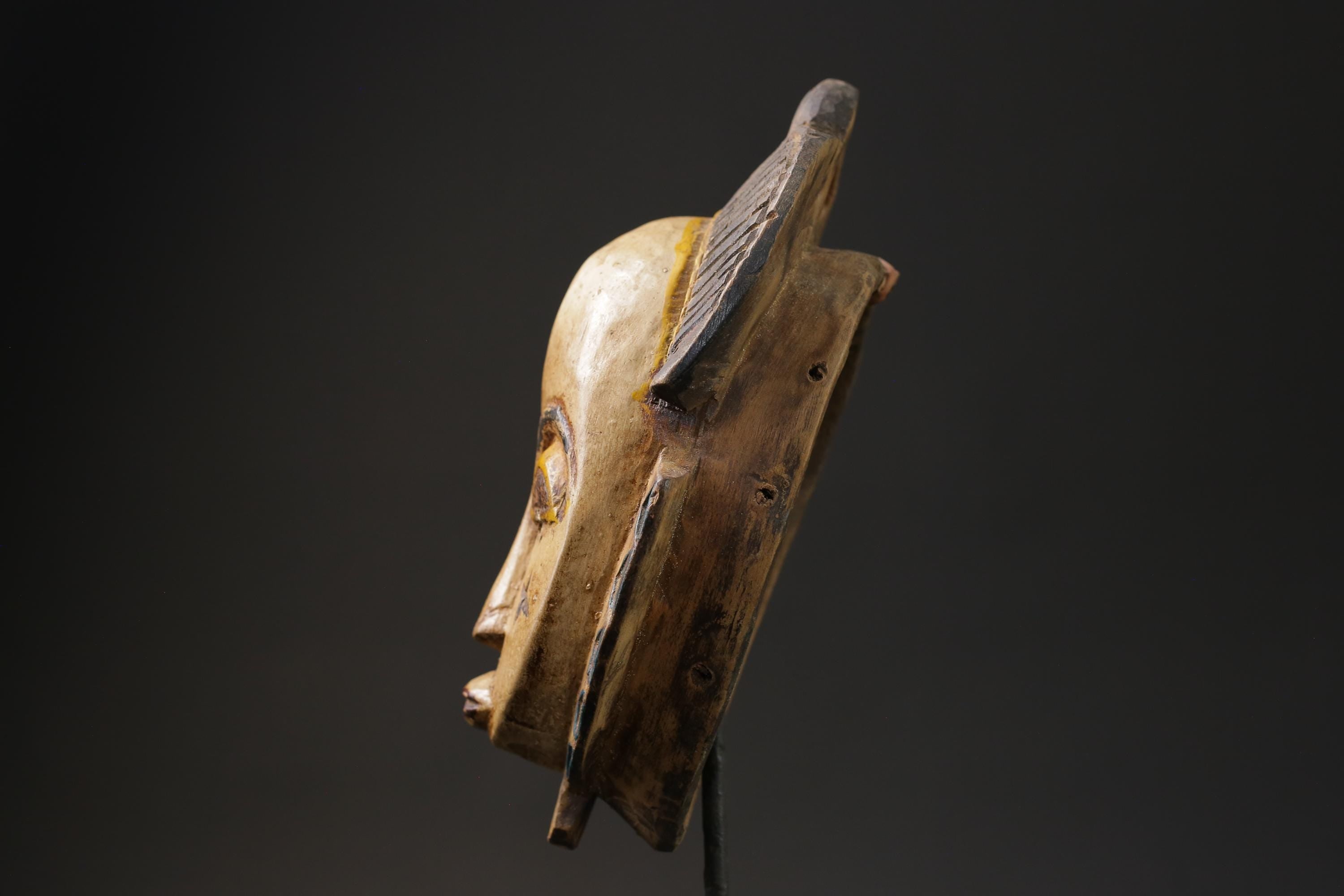 African mask antiques tribal Face vintage Wood Carved Hanging guro Masks for wall-G2441