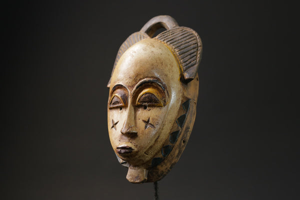 African mask antiques tribal Face vintage Wood Carved Hanging guro Masks for wall-G2441