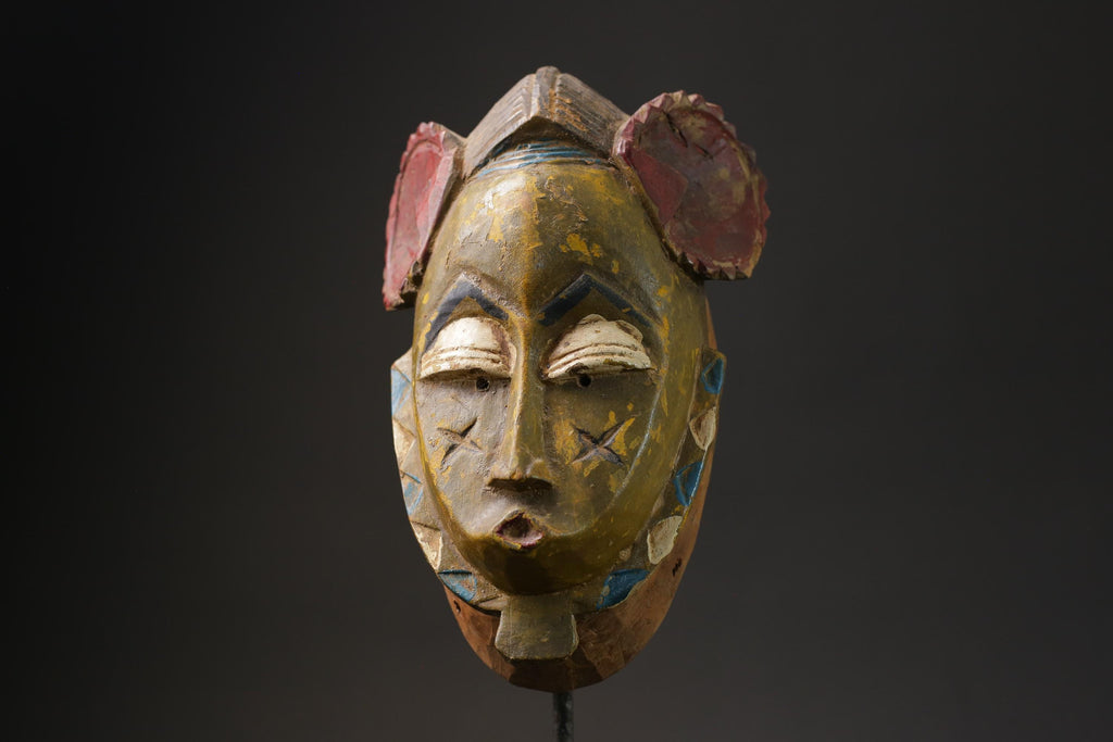 African Masks Antiques Tribal Face Vintage Carved Wood Hanging Guro Masks for wall-G2442