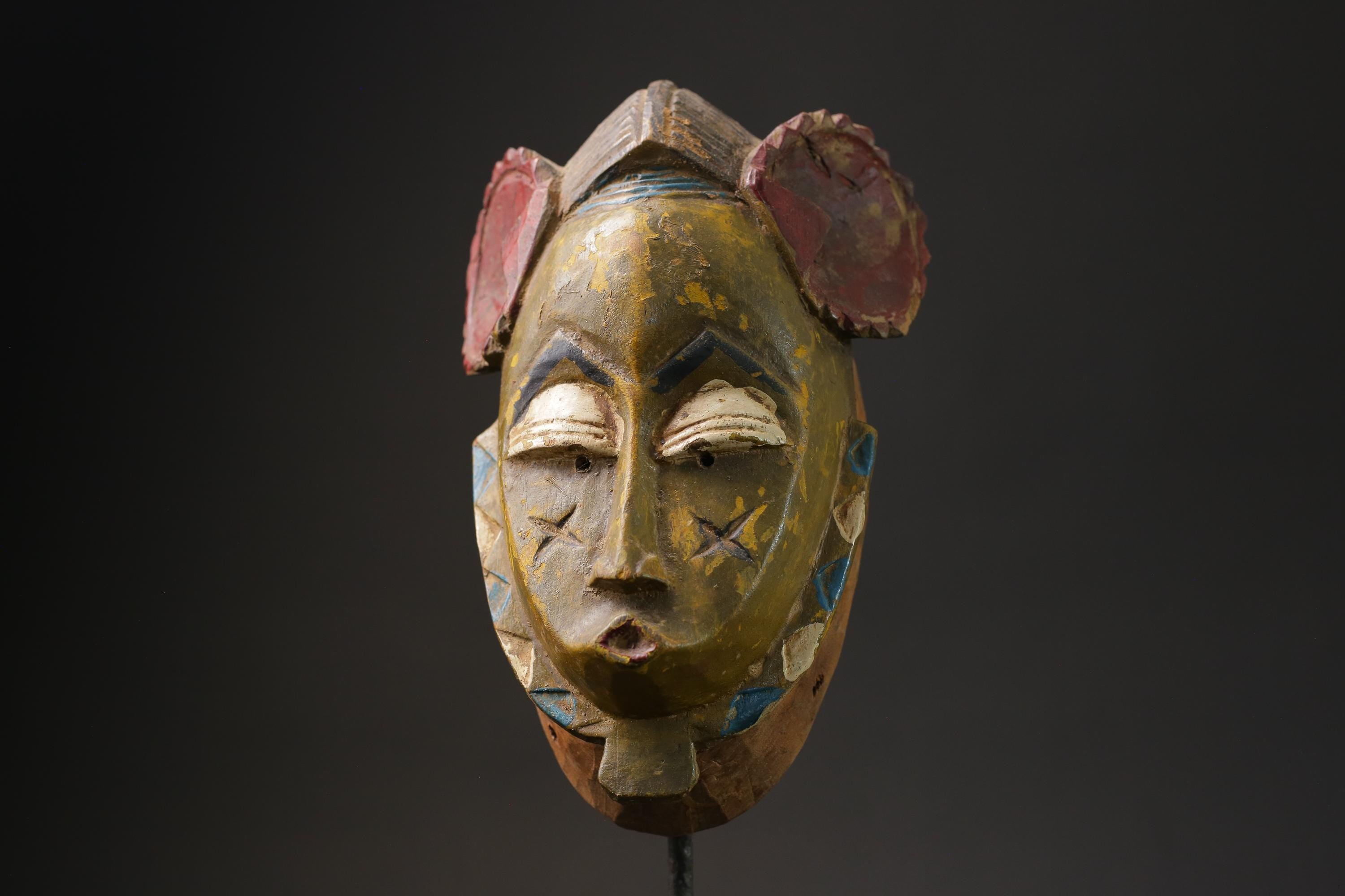 African Masks Antiques Tribal Face Vintage Carved Wood Hanging Guro Masks for wall-G2442